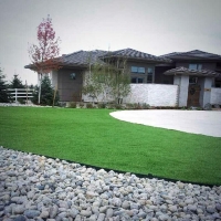 Faux Grass Redwood Shores, California Landscape Rock, Front Yard Landscaping Ideas