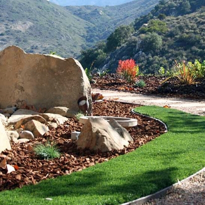 Grass Installation Crockett, California Landscape Rock, Front Yard Design