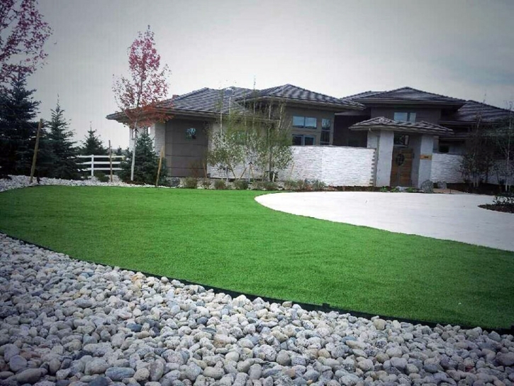 Faux Grass Redwood Shores, California Landscape Rock, Front Yard Landscaping Ideas