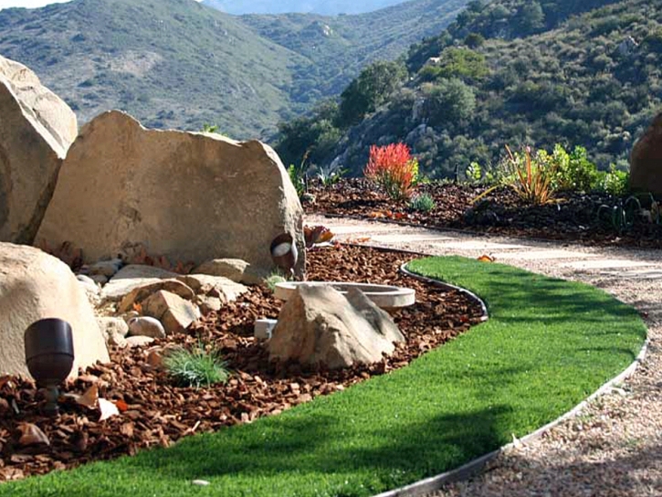 Grass Installation Crockett, California Landscape Rock, Front Yard Design