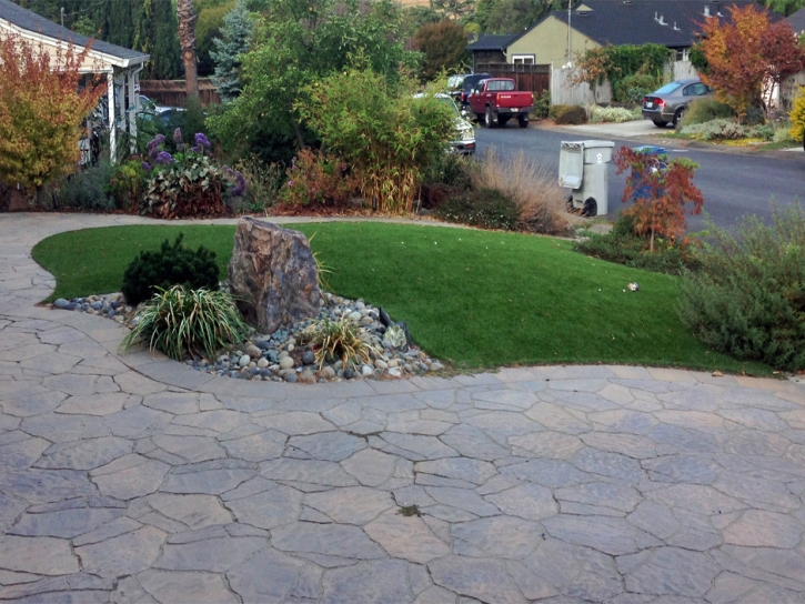 Installing Artificial Grass Seacliff, California Landscape Design, Front Yard Landscaping Ideas